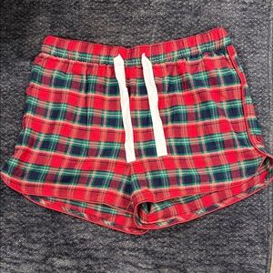 GAP Plaid Athletic Shorts - Red and Green